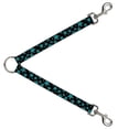 thumbnail image 1 of Dog Leash Splitter Stars Multi Stars Black Turquoise 1 Foot Long 1 Inch Wide, 1 of 1