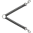 thumbnail image 1 of Dog Leash Splitter Tilted Skulls Black White 1 Foot Long 1 Inch Wide, 1 of 1