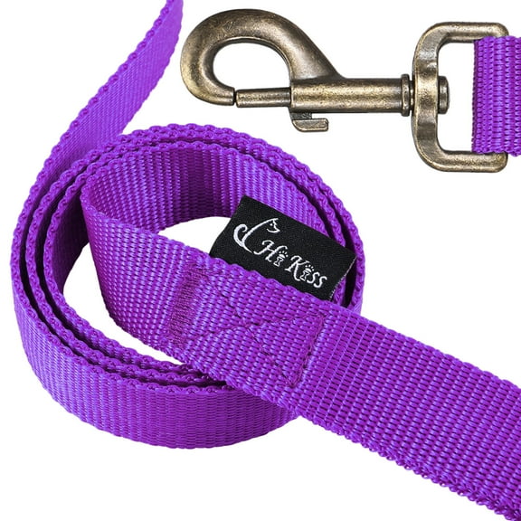 Dog Leash Strong and Durable 4 FT Leash with Easy to Use Collar Hook,3/4 Inch Wide for Small Dogs and Puppy Purple