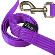 Dog Leash Strong and Durable 4 FT Leash with Easy to Use Collar Hook,3/4 Inch Wide for Small Dogs and Puppy Purple