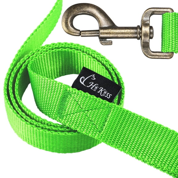 Dog Leash Strong and Durable 6 FT Leash with Easy to Use Collar Hook,3/4 Inch Wide for Small Dogs and Puppy Green