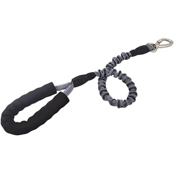Dog Leash for Medium Large Breed Dogs with Buffer Strap, Padded Handle Training Leash, Shock Absorbing Dog Lead for Small and Large Dogs, Black