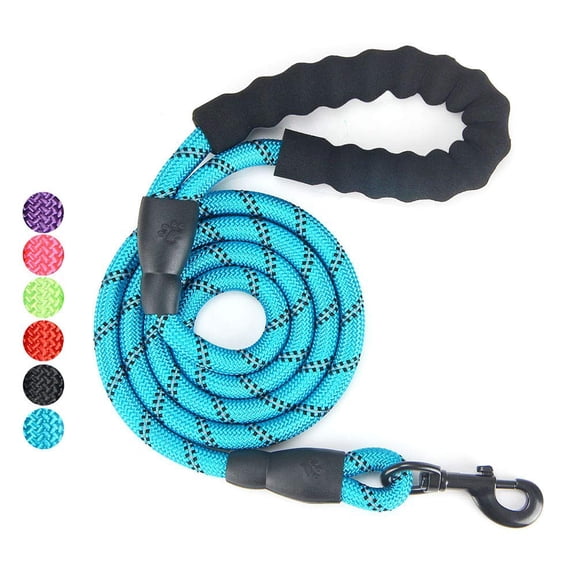 Dog Leash with Comfortable Padded Handle and Highly Reflective Threads Dog Leashes for Medium and Large Dogs -Blue