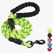 Dog Leash with Comfortable Padded Handle and Highly Reflective Threads Dog Leashes for Medium and Large Dogs -Green