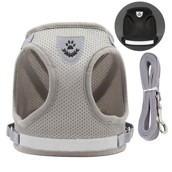 Dog Leashes for Small & Medium Dogs,Pet Dog and Summer Reflective Dog Leash Small Dog Vest(S,Gray)