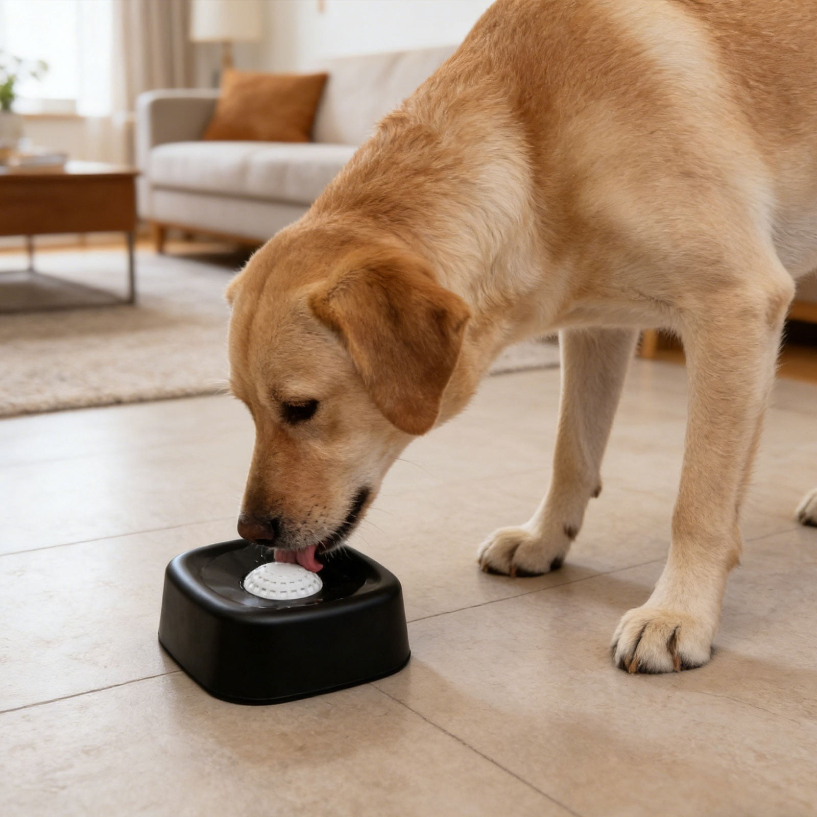 Dog Lick Bowl Slow Feeder Dog Bowls for Liquid with Rolling Ball, Anti-Slip Dog Licking Bowl for Wet Food Water & Treats, Interactive Dog Slow Feeder for Large Medium Small Dogs