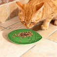 thumbnail image 1 of Dog Lick Mat Slow Feeder,Silicone Pet Feeding Pad with Suction Cups for Anxiety Relief and Healthy Digestion,Interactive Dog and Cat Toy for Bathing,Grooming,and Mealtime Enrichment-Green, 1 of 6