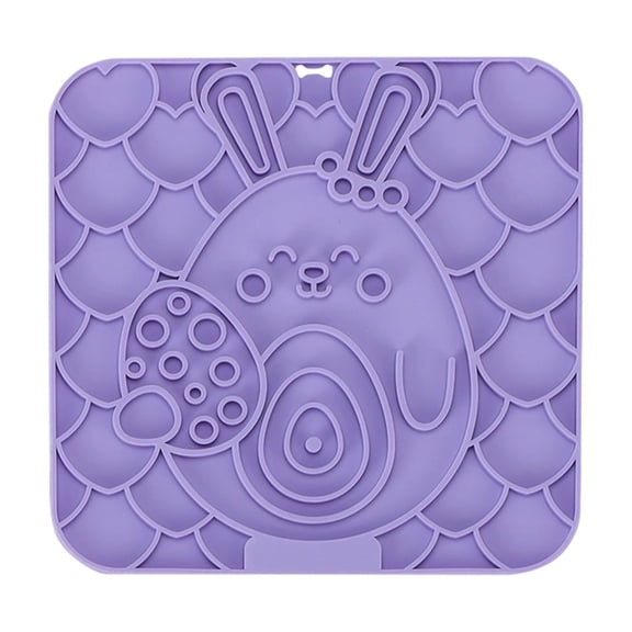 Dog Lick Plate Pet Licking Mat Silicone Suction Cup Licking Slow Feeding Mat -Choking Slow Feeding Bowl
