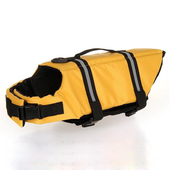 Dog Life Jacket Adjustable Life Preserver for Dog Pet Life Saver with Good Buoyancy & Rescue Handle Blue Flowe