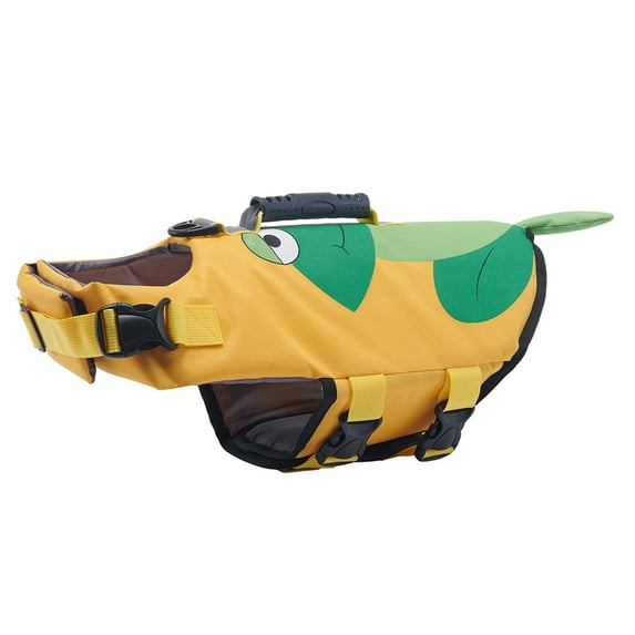 Dog Life Jacket, Dog Life Vest for Swimming Boating Kayaking,High Buoyancy Puppy Dog Life Preserver,Reflective Light Dog Lifesaver with Strong Rescue Handle