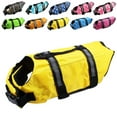 thumbnail image 1 of Dog Life Jacket Easy-Fit Adjustable Belt Pet Saver Swimming Safety Swimsuit Preserver with Reflective Stripes for Doggie, 1 of 7