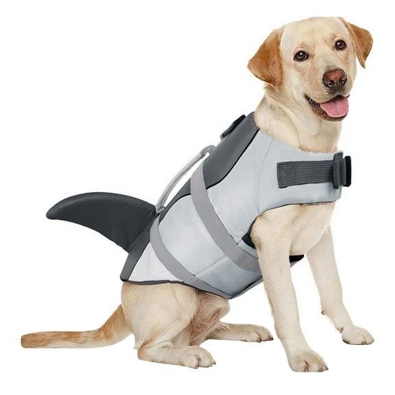 Dog Life Jacket Outdoor Swimming Training Buoyancy Jacket Five Size XS XL Polyester Jacket Three Color Optional (blue//gray)