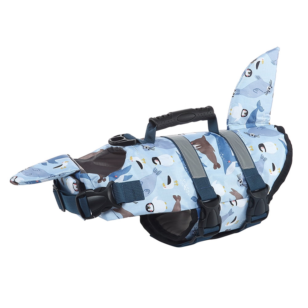 Dog Life Jacket Pet Life Safety Vest for Swimming Boating Dog Shark Life Jackets Dog Reflective