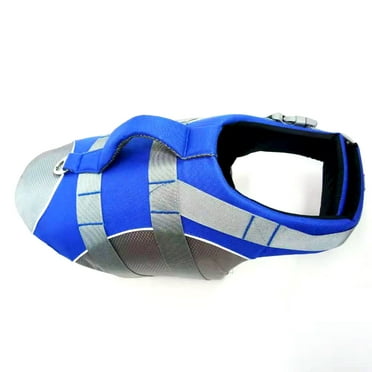 Dog Life Jacket, Reflective & Adjustable Dog Life Vest with Rescue Handle for Swimming and Boating, Ripstop Pet Safety Life Preserver for Small, Medium and Large Dogs-blue
