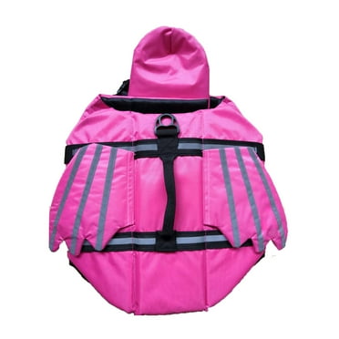 Dog Life Jacket with Reflective Stripes, Adjustable High Visibility Dog Life Vest Ripstop Dog Lifesaver Pet Life Preserver with High Flotation Swimsuit for Small Medium and Large Dogs