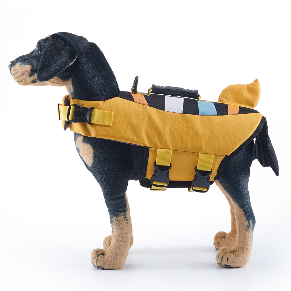 Dog Life Jacket with Reflective Stripes, Adjustable Shark Dog Swimming
