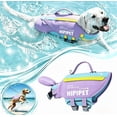 thumbnail image 1 of Dog Life Jacket, Simple Purple Dog Life Vest for Small Medium Dogs, Adjustable Pet Swimming Vest with Buoyancy Support, Puppy Floatation Jacket for Beach, Pool, Boating & Summer Water Activities, 1 of 5