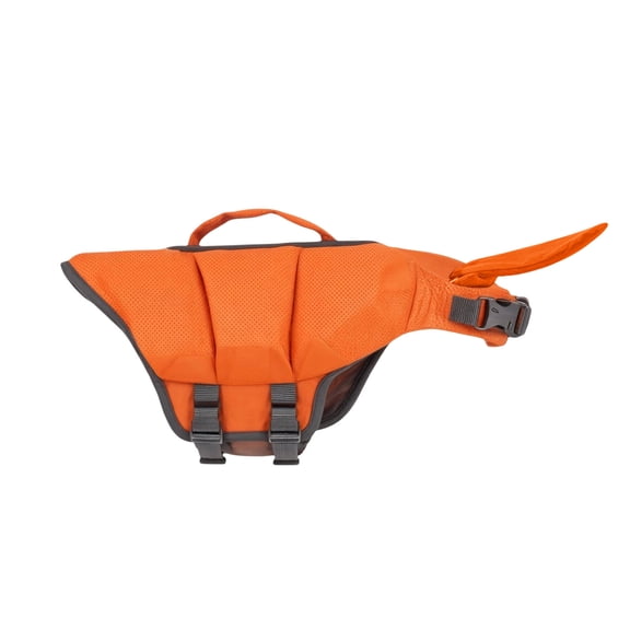 Dog Life Jacket for Swimming Boating, Adjustable Neon Buoyant Pet Floatation Vest, Quick-Dry Dog Life Preserver with High Visibility, for Medium Large Dogs Beach Pool Lake Adventures Orange XL