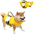 thumbnail image 1 of Dog Life Jacket with Cute Bee Design, Extra Chin Support, Reflective Accents and Strong Rescue Handle with Safety Leash Attachment, 1 of 6