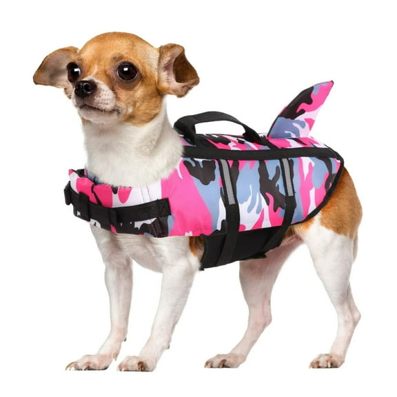 Dog Life Vest for Hot Summer Pool Swimming & Boating Suit with Handle LifeSaver Safety Swimsuit with Handle