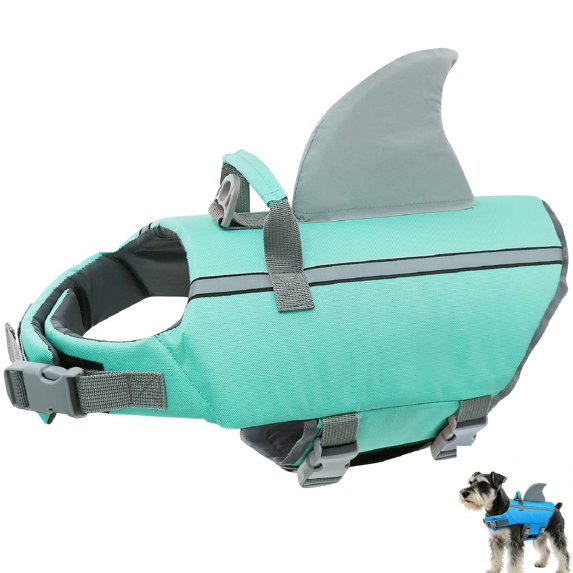 Dog Life Vests, Dogs Floats for Swimming, Boat, Pool, Ripstop Dog Life Jacket with High Buoyancy and Lift Handle for Small and Medium Breeds,Sky Blue,S