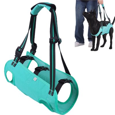 Dog Lift Harness, Emergency Backpack Pet Legs Support & Rehabilitation Sling Carrier, Adjustable Lifting Straps Carrier for Senior Elderly Dogs Joint Injuries Arthritis