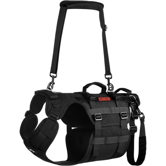Dog Lift Harness for Large Dogs with Hip Support and Full Body Handles Black Large