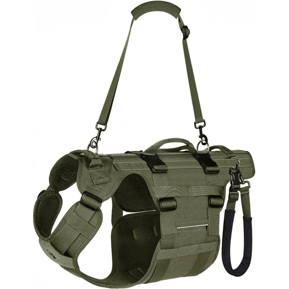 Dog Lift Harness for Large Dogs with Hip Support and Handles, Full Body Mobility Assistance Vest, Green Medium
