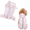 thumbnail image 1 of Dog Lightweight Quick Drying Waterproof Windproof Adjustable Hooded Jacket with Reflective Stripes (Pink Rabbit) - L, 1 of 7