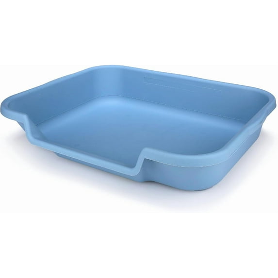 Dog Litter Box, Blue Color, Large Size, Durable & Pet Safe Puppy Litter Box, Indoor Open Top Entry Dog Litter Pan, Comfortable for Dogs, Great for Dogs up to 20 lbs