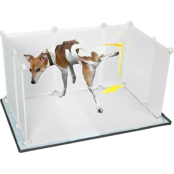 Dog Litter Box with High Walls,Indoor Dog Potty for Small to Medium Dogs,No Spill Pee Pad Holder Tray for Dogs Work with Most Training Pads and Easy to Clean.