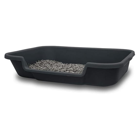 Dog Litter Box, Large Size, Blacksmithe Black, Durable & Pet Safe Puppy Litter Box, Indoor Open Top Entry Dog Litter Pan, Comfortable for Dogs, Great for Dogs up to 20 lbs