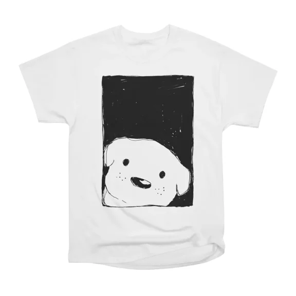 Dog Looking Out a Window T-Shirt Tee Gift For Him Merch For Her Apparel For Friend