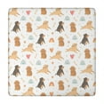 thumbnail image 1 of Dog Love Rainbow Square Fitted Tablecloth with Elastic Edge,Square Table Cover,Washable Elastic Table Cover for Home Kitchen Party Decor 34"x34", 1 of 6