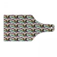 thumbnail image 1 of Dog Lover Cutting Board, Colorful Crystals Pattern Triangles Sixties Inspired Psychedelic Boston Terrier, Tempered Glass Cutting and Serving Board, Wine Bottle Shape, Multicolor, by Ambesonne, 1 of 1