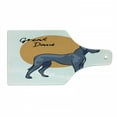 thumbnail image 1 of Dog Lover Cutting Board, Side Pose Dog with Written Breed Name Round, Decorative Tempered Glass Cutting and Serving Board, in 3 Sizes, by Ambesonne, 1 of 2