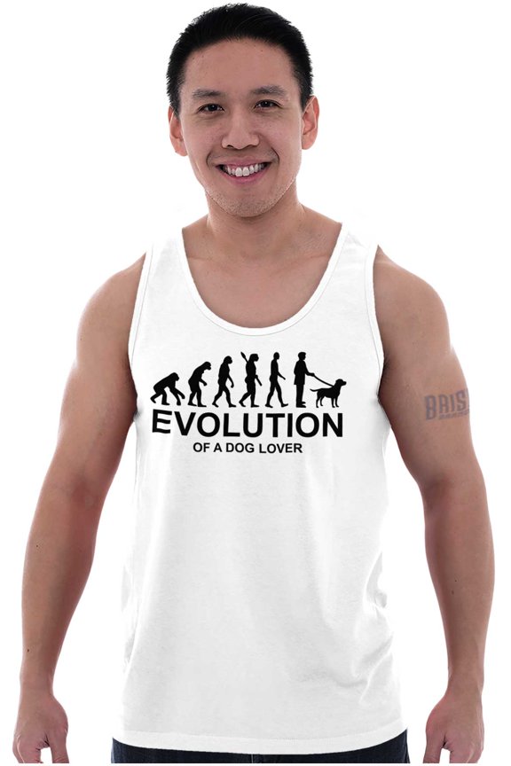 Dog Lover Evolution Funny Pet Owner Tank Top T Shirts Men Women Brisco Brands X