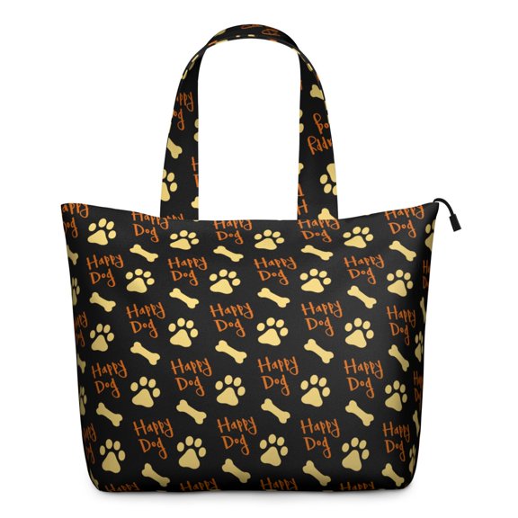 Dog Lover Gift Travel Bag, Cute Puppy Pattern Weekender Tote, Lightweight Duffel for Weekend Getaways