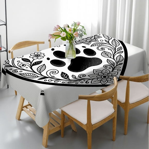 Dog Lover Gifts Tablecloths rectangle , Festive Table Setting - Machine-Made Rectangular Tablecloth, Cafe, dinner, brunch, buffet, picnic, party