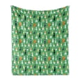thumbnail image 1 of Dog Lover Soft Flannel Fleece Throw Blanket, Continuous Colored Pattern with Various Species and Tiny Paw Prints, Cozy Plush for Indoor and Outdoor Use, 70" x 90", Multicolor, by Ambesonne, 1 of 6