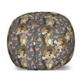 thumbnail image 1 of Dog Lover Storage Toy Bag Chair, Doodle Pattern of Puppy with Bone and Hearts, Stuffed Animal Organizer Washable Bag, Small Size, Taupe Multicolor, by Ambesonne, 1 of 3