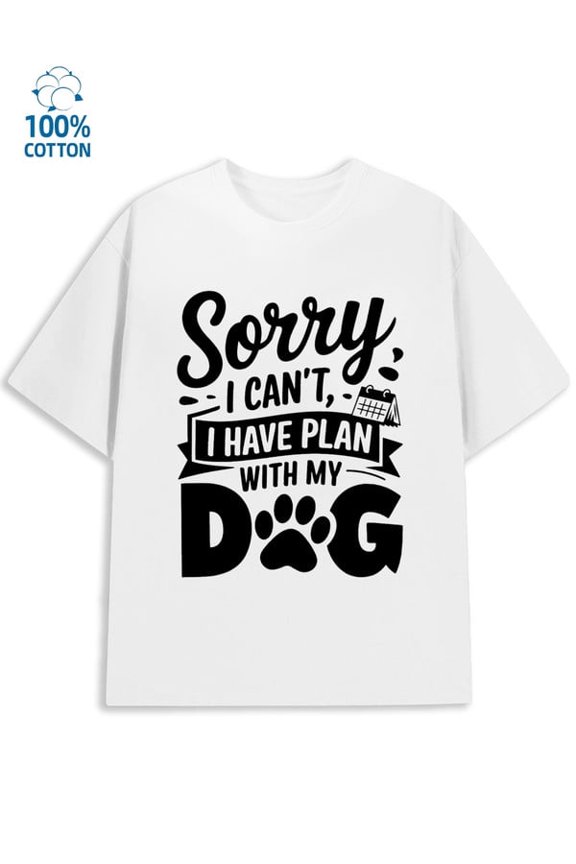 Dog Lover T-Shirt men animal 180G Cotton white sharks animal Casual Unisex Shirt Cotton tshirts Funny Unisex Shirt Printed tshirts Basic Unisex Shirt Crewneck