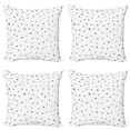 thumbnail image 1 of Ambesonne Dog Lover Throw Pillow Cover 4 Pack, Animal Foot Prints, 24", Grey White, 1 of 2