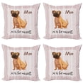 thumbnail image 1 of Ambesonne Dog Lover Throw Pillow Cover 4 Pack, Cartoon English Mastiff, 18", Pale Rose Pale Brown, 1 of 2
