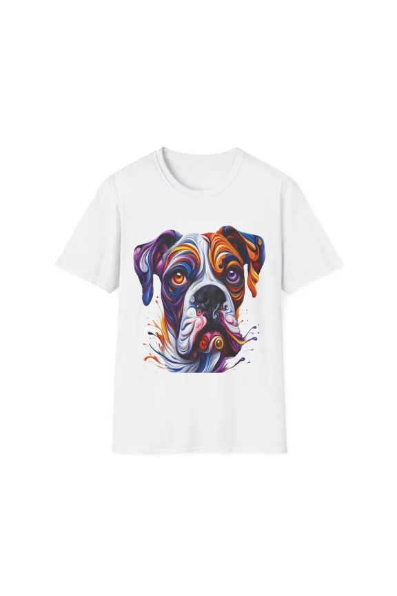 Dog Lover Unisex Soft Cotton T-Shirt. Boxer Dog
