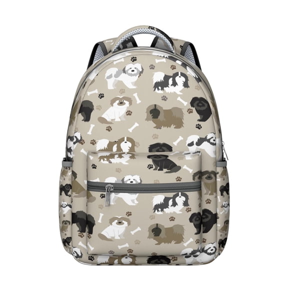 "Dog Lover’s Backpack - Stylish & Waterproof for Everyday Use, Spacious for Books & Laptop, Great Gift for Students & Pet Fans"