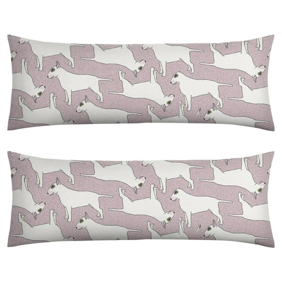 Dog Lover's Body Pillow Cover - Soft & Breathable, Hidden Zipper, 20"x54", Cute Puppy & Floral Print - Perfect Gift for Pet Lovers, Side Sleepers & Dog Themed Decor