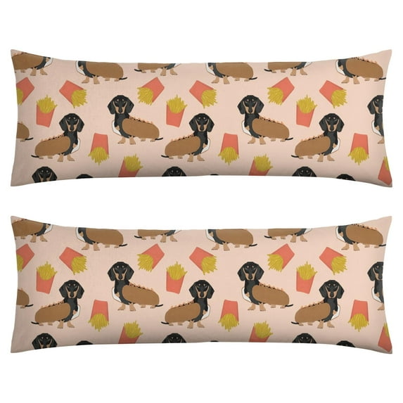 Dog Lover's Body Pillow Cover - Soft & Breathable, Hidden Zipper, 20"x54", Cute Puppy & Floral Print - Perfect Gift for Pet Lovers, Side Sleepers & Dog Themed Decor