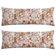 thumbnail image 1 of Dog Lover's Body Pillow Cover - Soft & Breathable, Hidden Zipper, 20"x54", Cute Puppy & Floral Print - Perfect Gift for Pet Lovers, Side Sleepers & Dog Themed Decor, 1 of 7