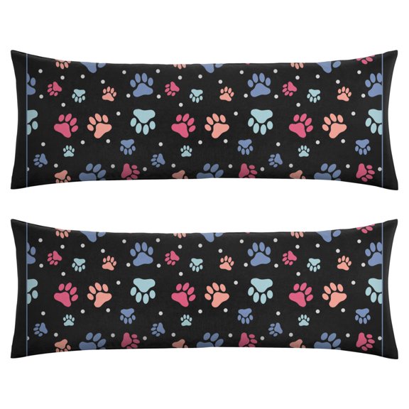 Dog Lover's Body Pillow Cover - Soft & Breathable, Hidden Zipper, 20"x54", Cute Puppy & Floral Print - Perfect Gift for Pet Lovers, Side Sleepers & Dog Themed Decor